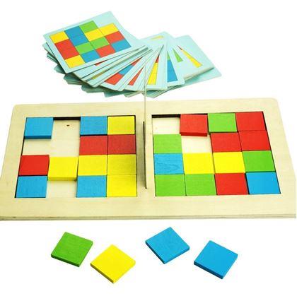 Obrázok z Drevená hra tangram pre dvoch