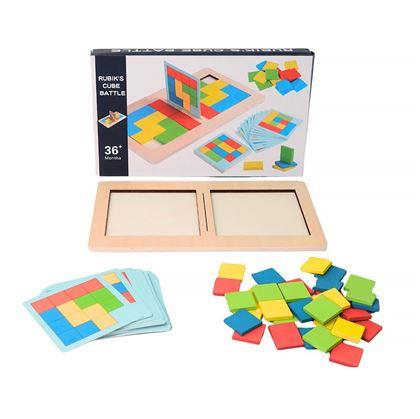 Obrázok z Drevená hra tangram pre dvoch