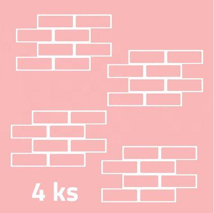 Obrázok z Šablóny na stenu 4 ks - tehly