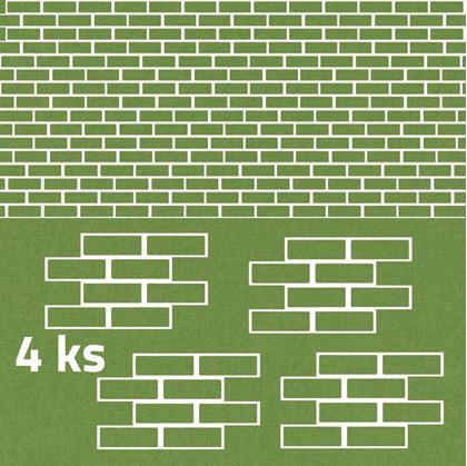 Obrázok z Šablóny na stenu 4 ks - tehly