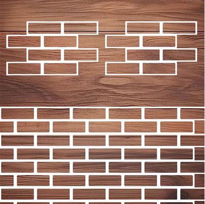 Obrázok z Šablóny na stenu 4 ks - tehly