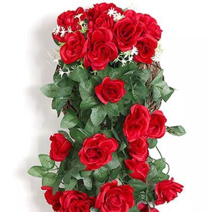 Obrázok z Umelá previsnutá kvetina 90 cm -  červená