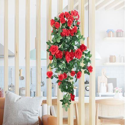 Obrázok z Umelá previsnutá kvetina 90 cm -  červená