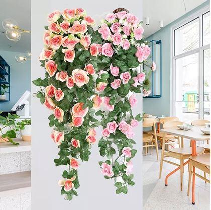 Obrázok z Umelá previsnutá kvetina 90 cm -  biela