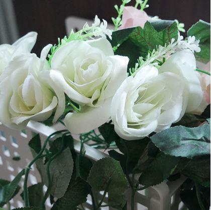 Obrázok z Umelá previsnutá kvetina 90 cm -  biela