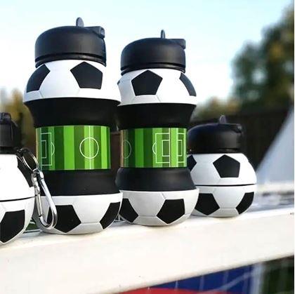 Obrázok z Skladacia fľaša so slamkou - futbalová lopta