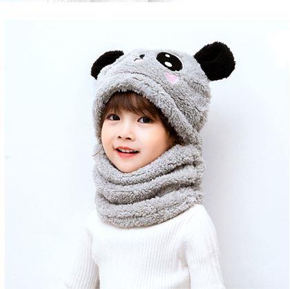 Obrázok z Čiapka s nákrčníkom medvedík s ušami -  sivá