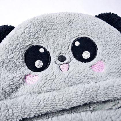 Obrázok z Čiapka s nákrčníkom medvedík s ušami -  sivá