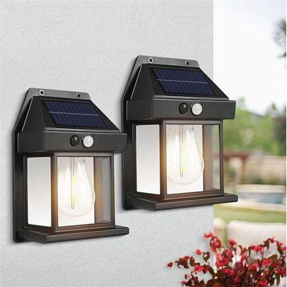 Obrázok z Nástenná solárna lampa so senzorom