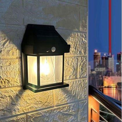 Obrázok z Nástenná solárna lampa so senzorom