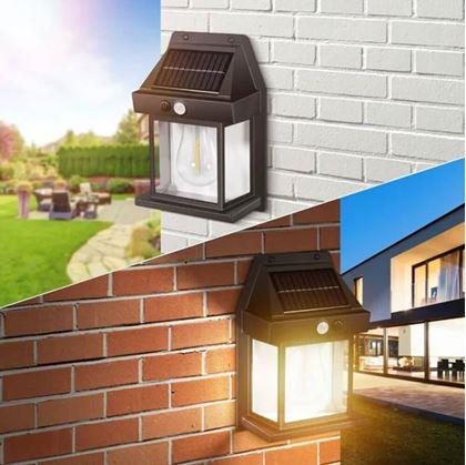 Obrázok z Nástenná solárna lampa so senzorom