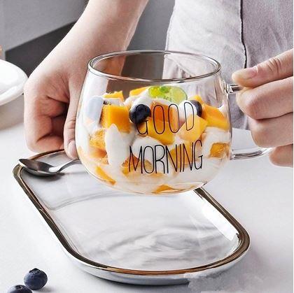 Obrázok z Sklenený hrnček Good morning
