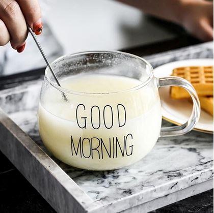 Obrázok z Sklenený hrnček Good morning