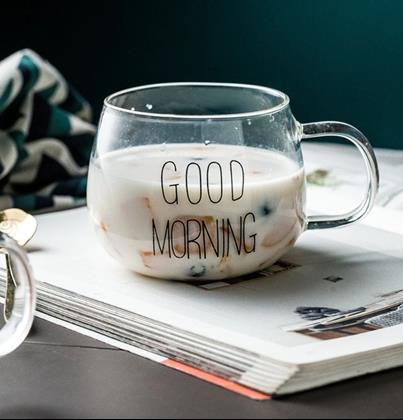 Obrázok z Sklenený hrnček Good morning
