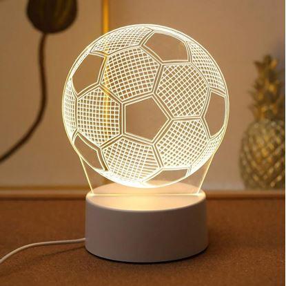 Obrázok 3D lampička - futbalová lopta
