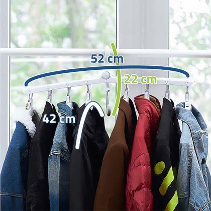 Obrázok z Multifunkčný úsporný vešiak do skrine s 8 ramienkami