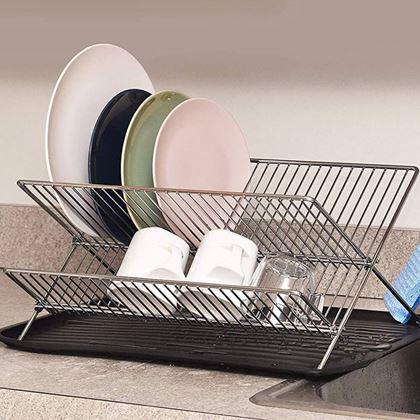 Obrázok z Kovový odkvapkávač na riad s táckou