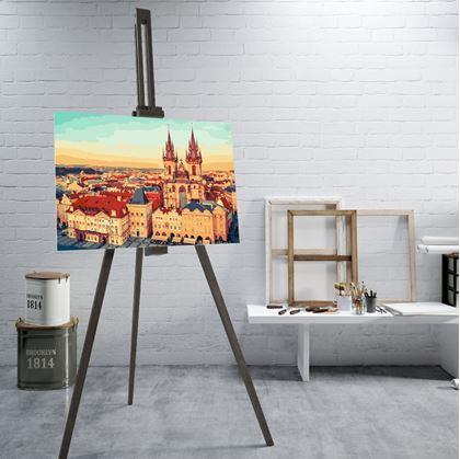 Obrázok z Maľovanie podľa čísel, napnuté plátno na rám -  Staromestské námestie