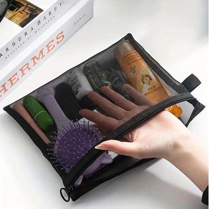 Obrázok z Priehľadná kozmetická taštička so zipsom