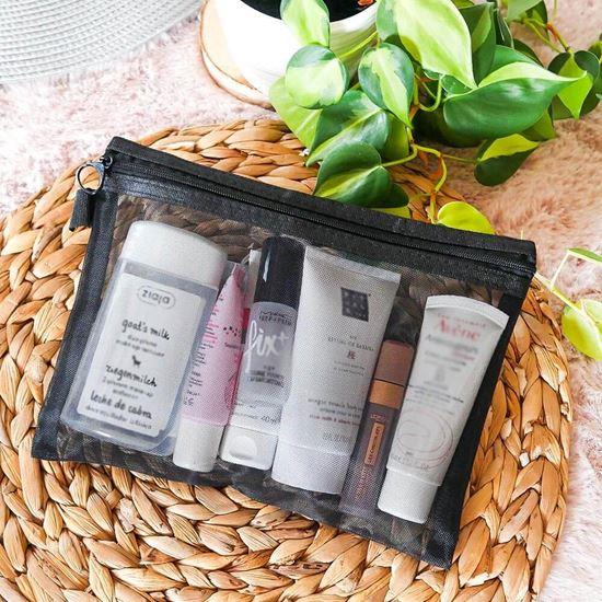 Obrázok z Priehľadná kozmetická taštička so zipsom