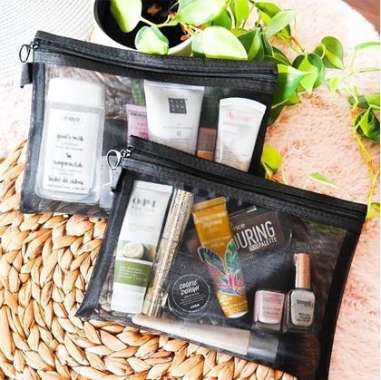 Obrázok z Priehľadná kozmetická taštička so zipsom