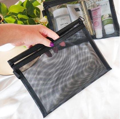 Obrázok z Priehľadná kozmetická taštička so zipsom