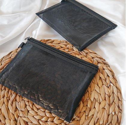 Obrázok z Priehľadná kozmetická taštička so zipsom