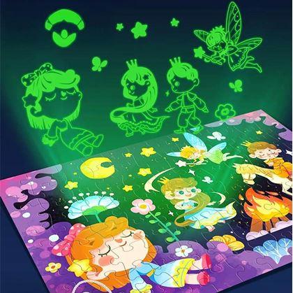 Obrázok z Detské puzzle svietiace v tme 96 dielikov - princezné