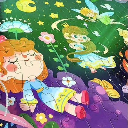 Obrázok z Detské puzzle svietiace v tme 96 dielikov - princezné