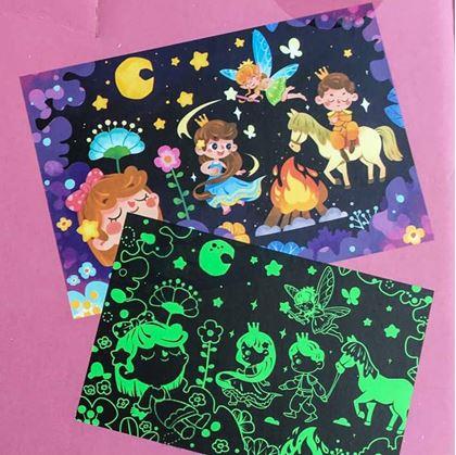 Obrázok z Detské puzzle svietiace v tme 96 dielikov - princezné