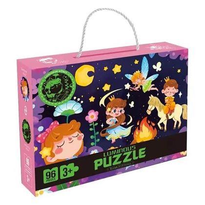 Obrázok z Detské puzzle svietiace v tme 96 dielikov - princezné