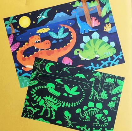 Obrázok z Detské puzzle svietiace v tme 96 dielikov - dinosaury