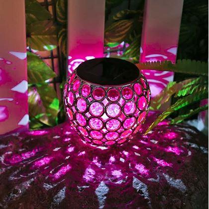 Obrázok z Farebná solárna lampa  - ružová