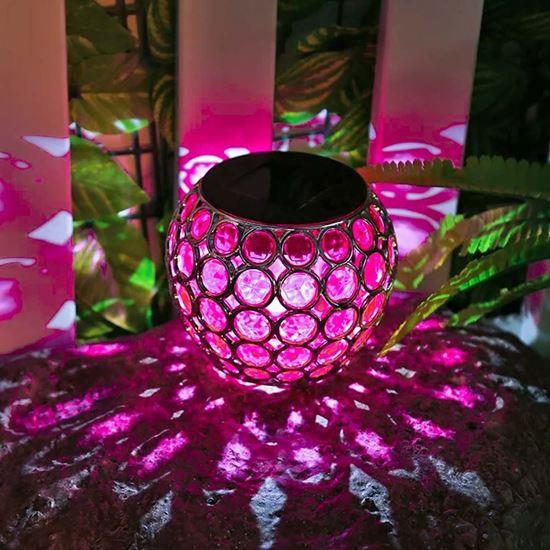 Obrázok z Farebná solárna lampa  - ružová