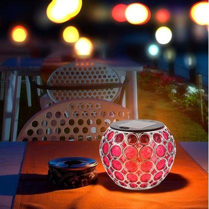 Obrázok z Farebná solárna lampa  - ružová