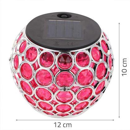 Obrázok z Farebná solárna lampa  - ružová