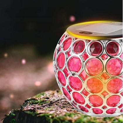 Obrázok z Farebná solárna lampa  - ružová