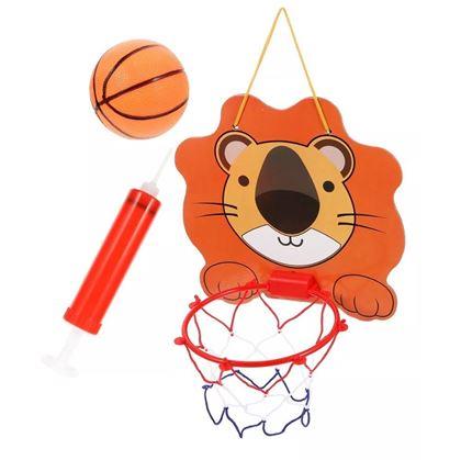 Obrázok z Basketbalový kôš na dvere - sada s loptou a pumpičkou