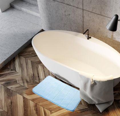 Obrázok z Protišmyková kúpeľňová predložka 40 x 60 cm - modrá