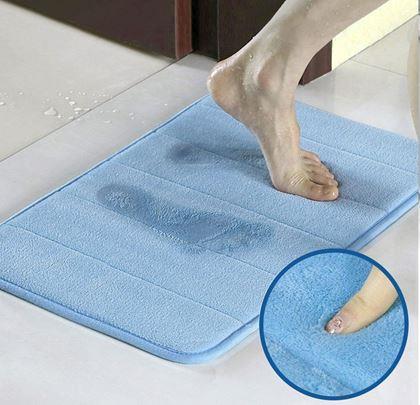 Obrázok z Protišmyková kúpeľňová predložka 40 x 60 cm - modrá
