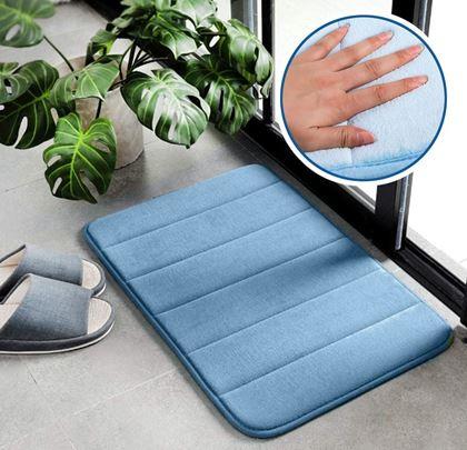 Obrázok z Protišmyková kúpeľňová predložka 40 x 60 cm - modrá