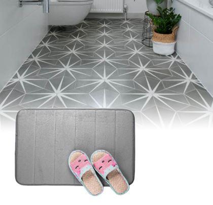 Obrázok z Protišmyková kúpeľňová predložka 40 x 60 cm - šedá