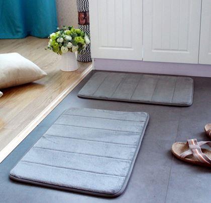 Obrázok z Protišmyková kúpeľňová predložka 40 x 60 cm - šedá