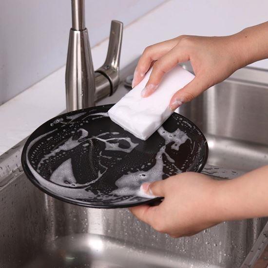 Obrázok z 10 ks Melamínové čistiace nano hubky