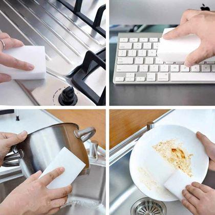 Obrázok z 10 ks Melamínové čistiace nano hubky