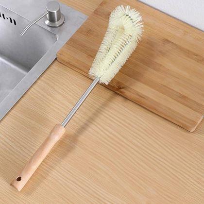 Obrázok z Čistiaca kefa na fľaše s drevenou rukoväťou