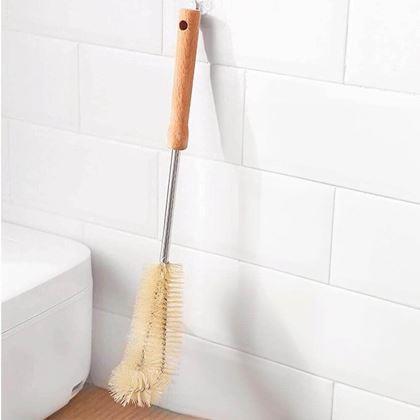 Obrázok z Čistiaca kefa na fľaše s drevenou rukoväťou