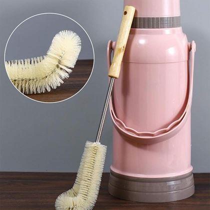 Obrázok z Čistiaca kefa na fľaše s drevenou rukoväťou