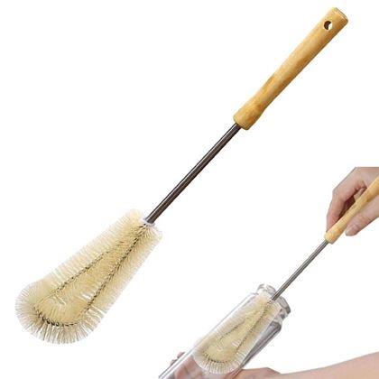 Obrázok z Čistiaca kefa na fľaše s drevenou rukoväťou