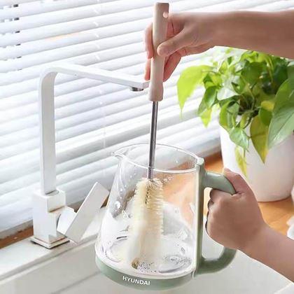 Obrázok z Čistiaca kefa na fľaše s drevenou rukoväťou